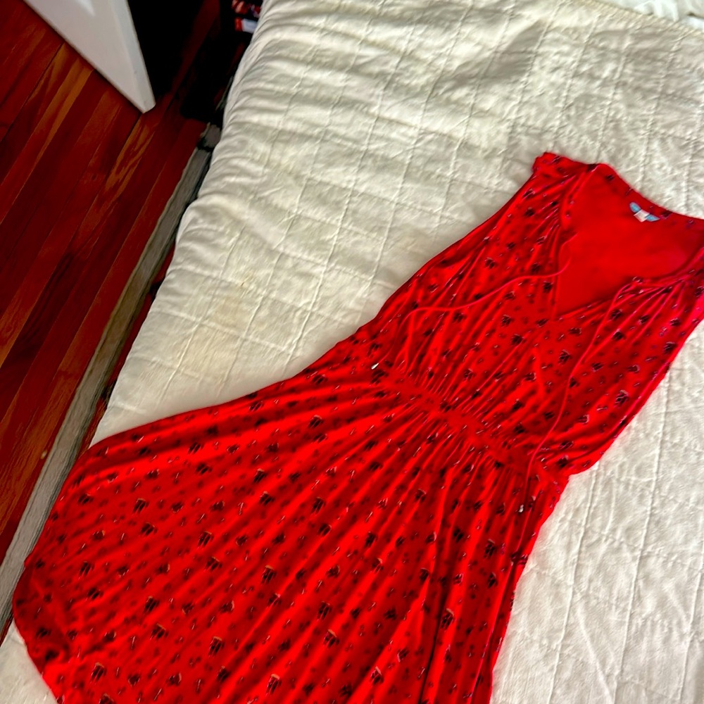 Red dress with boats- purchased at Anthropologie